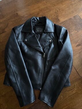 Levi's Black Faux Leather Asymmetrical Moto Jacket